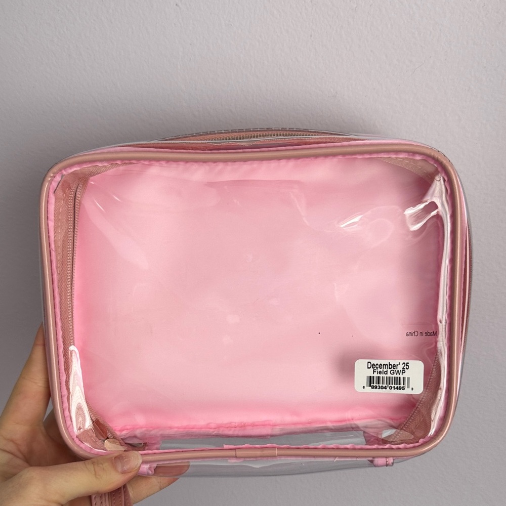 Anastasia Pink Transparent Makeup Bag